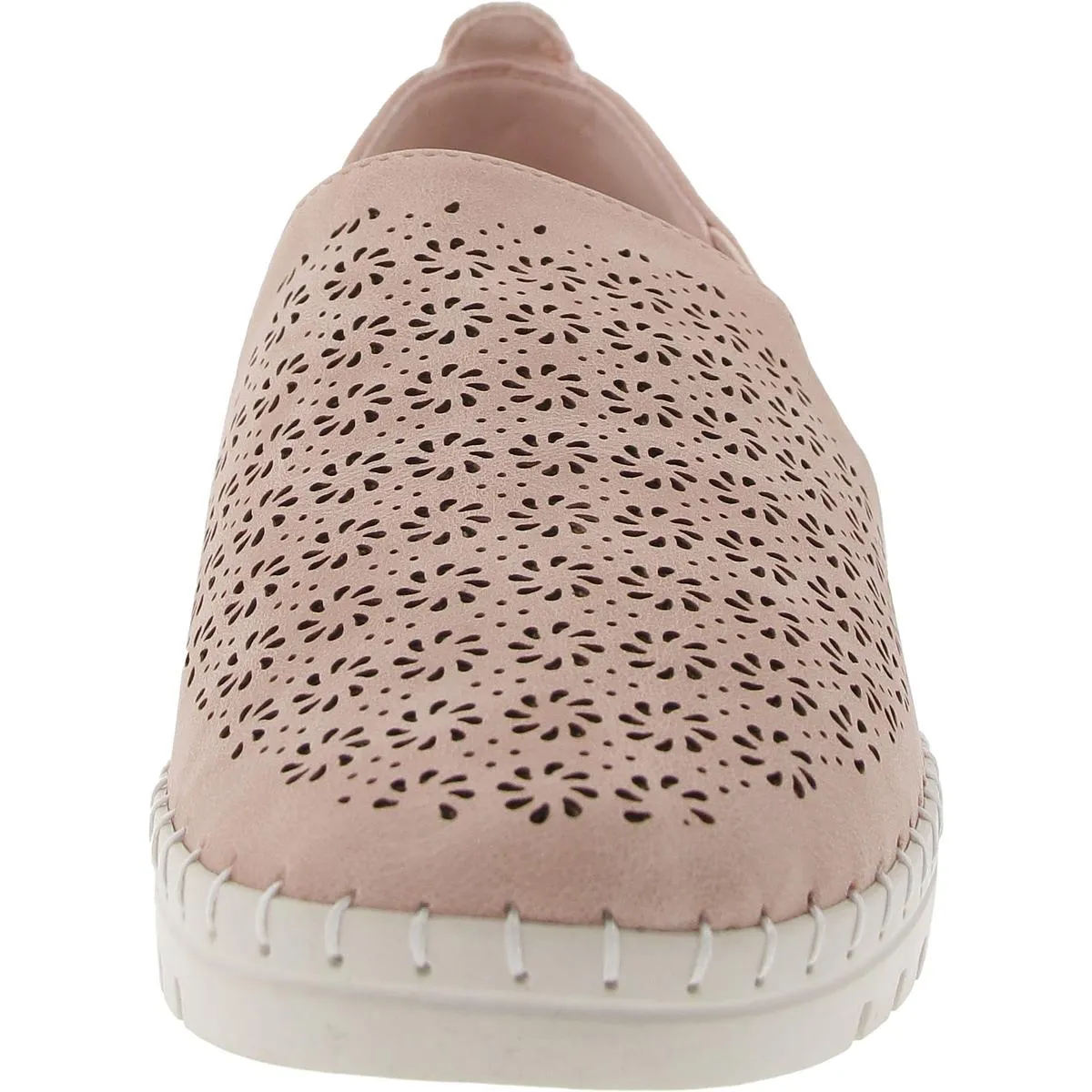 Womens Perforated Man Made Flat Shoes
