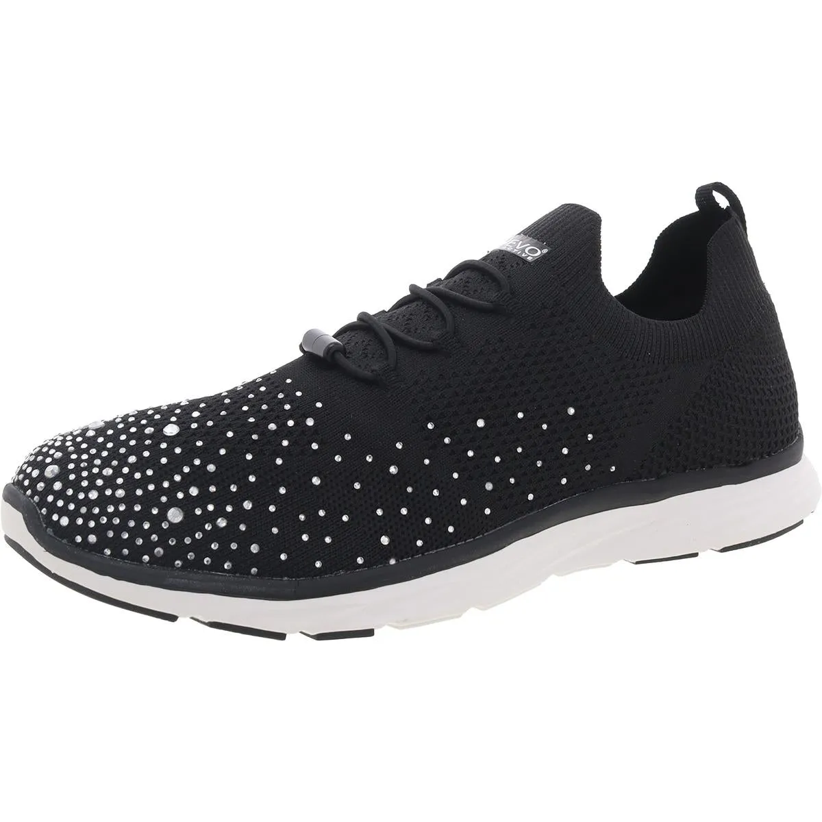 Womens Rhinestone Man Made Slip-On Sneakers