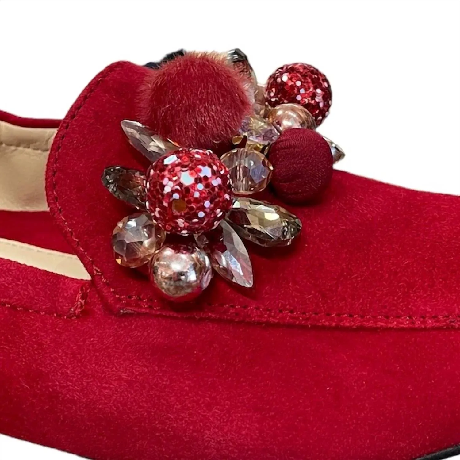 Women's Sasha Loafer In Red Suede