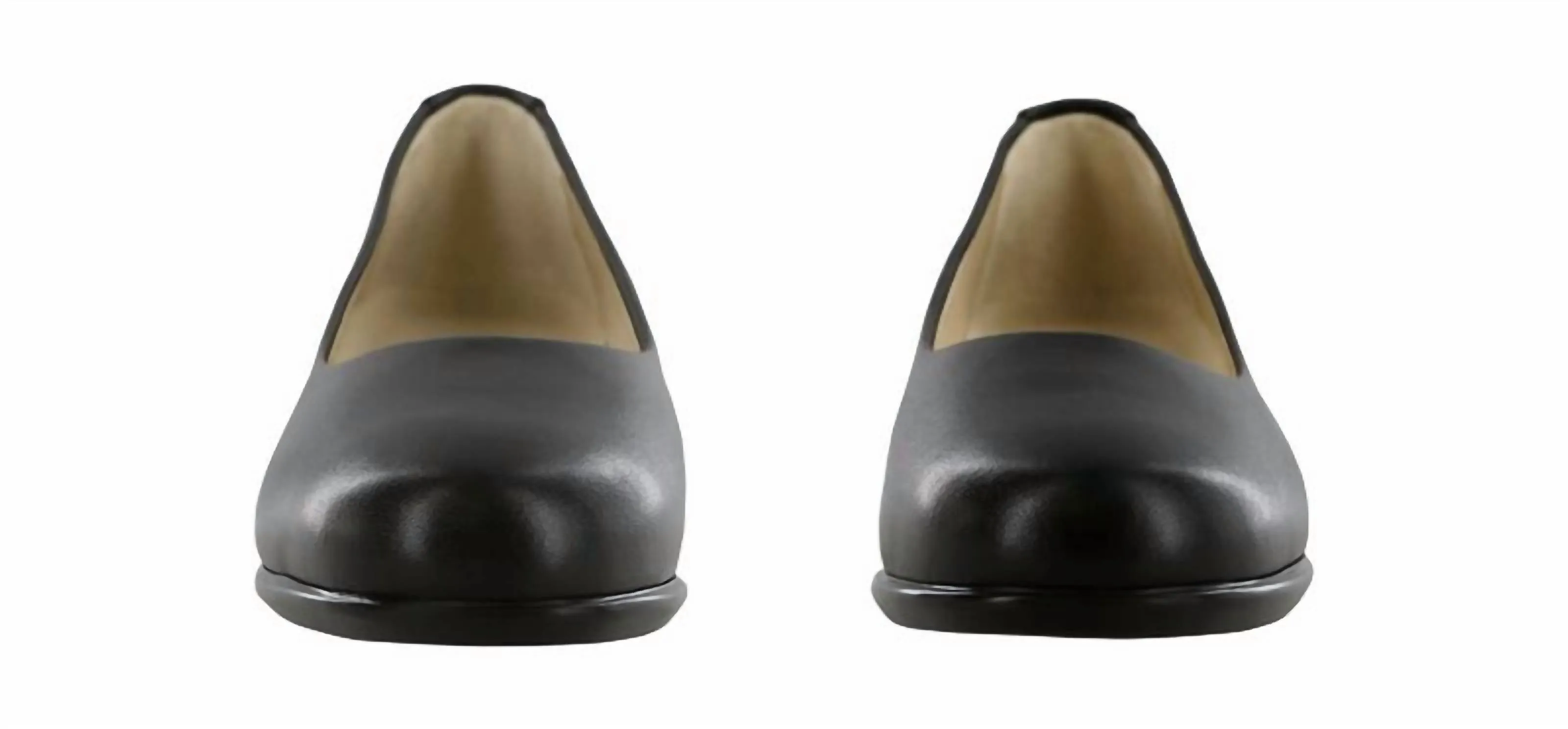 Women's Scenic Ballet Flat Shoes Double Wide In Black