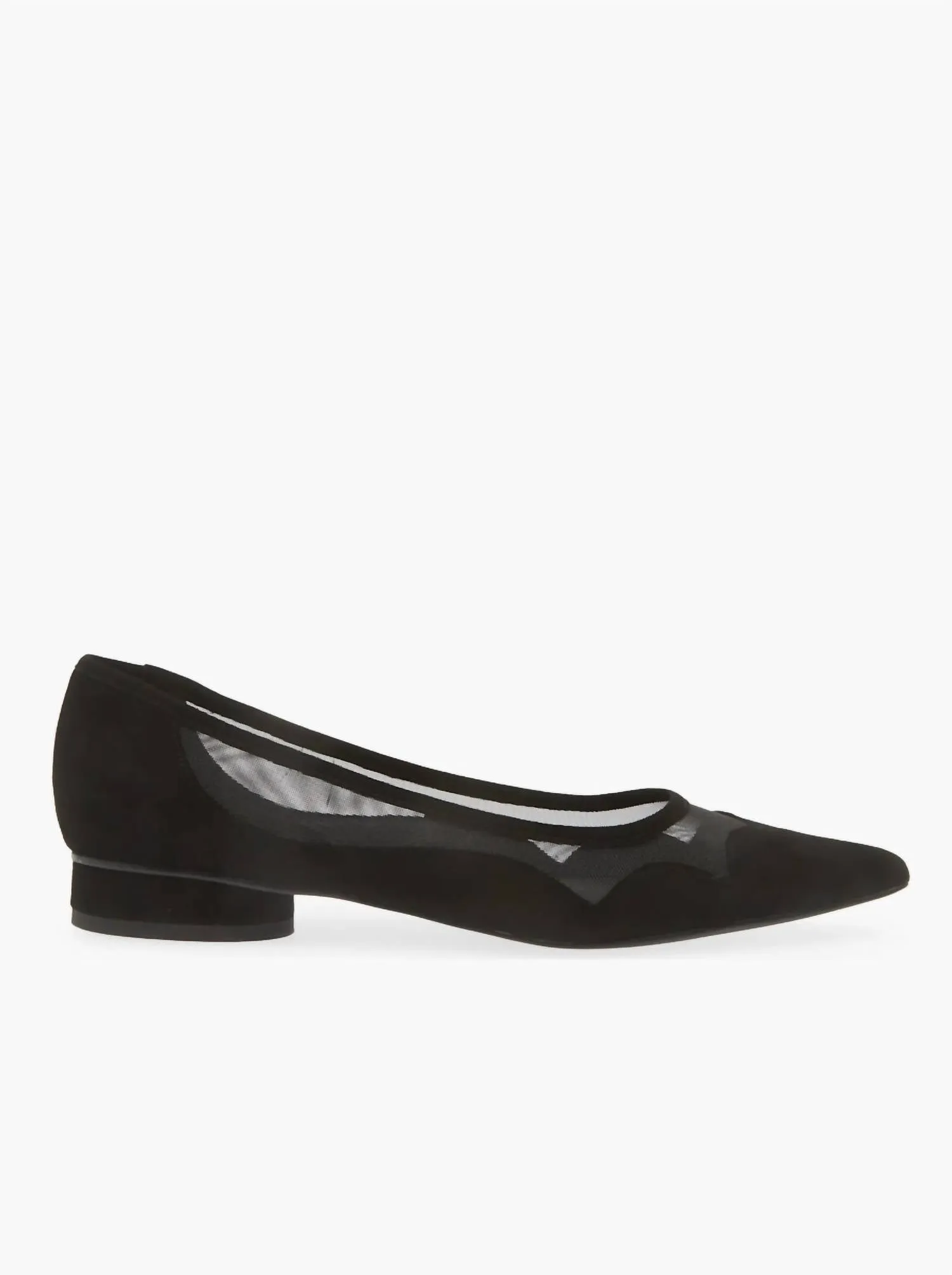 Women's Shelby Pointed Toe Flat Shoes In Black Suede