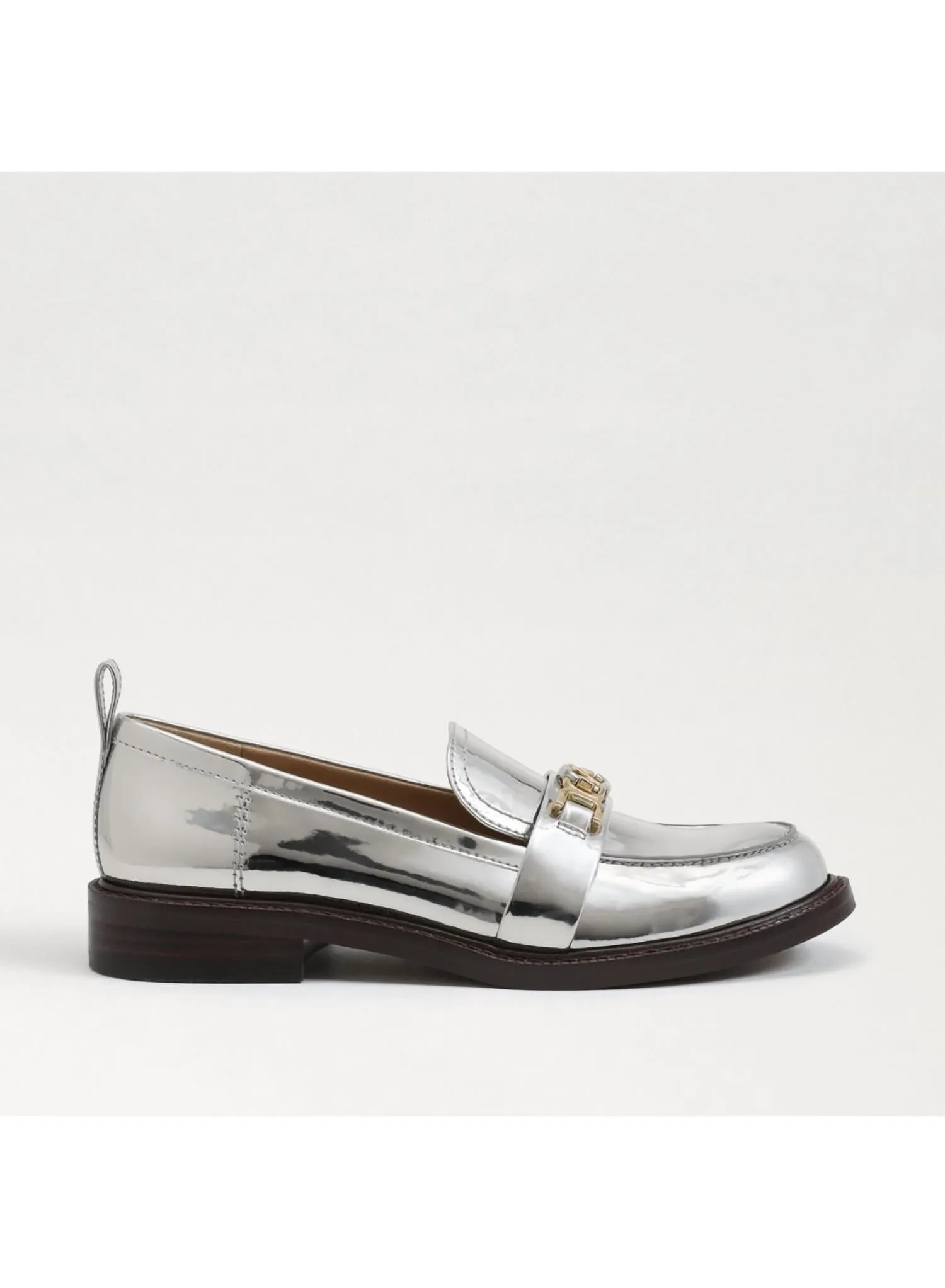 Women's Shiny Buckle Loafer In Silver