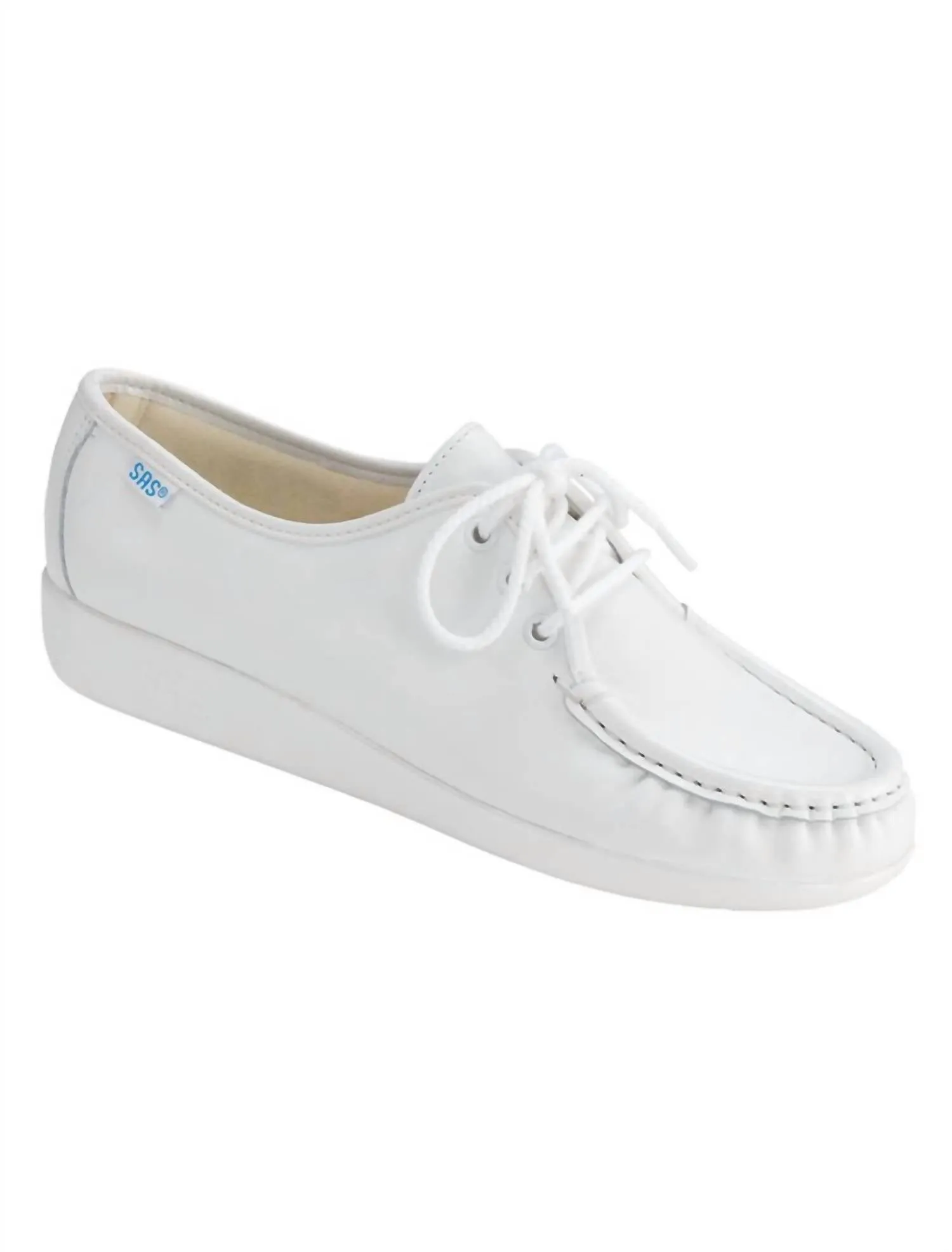 Women's Siesta Lace Up Loafer - Medium In White
