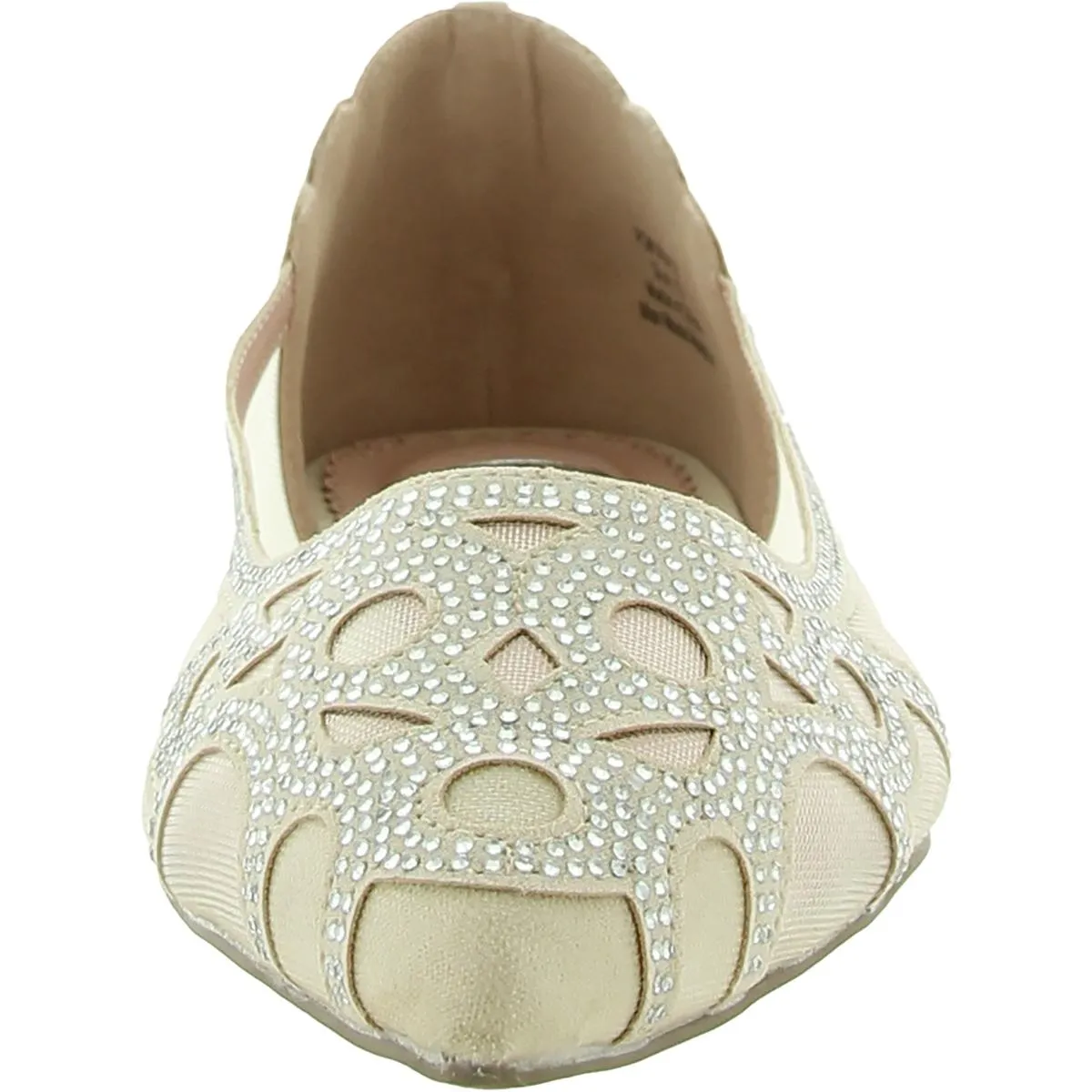 Womens Slip On Rhinestone Ballet Flats