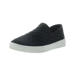 Womens Solid Canvas Slip-On Sneakers