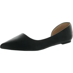 Womens Solid Faux Leather D'Orsay