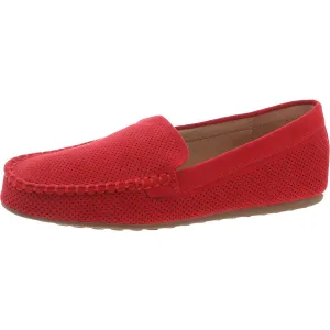 Womens Solid Faux Suede Loafers