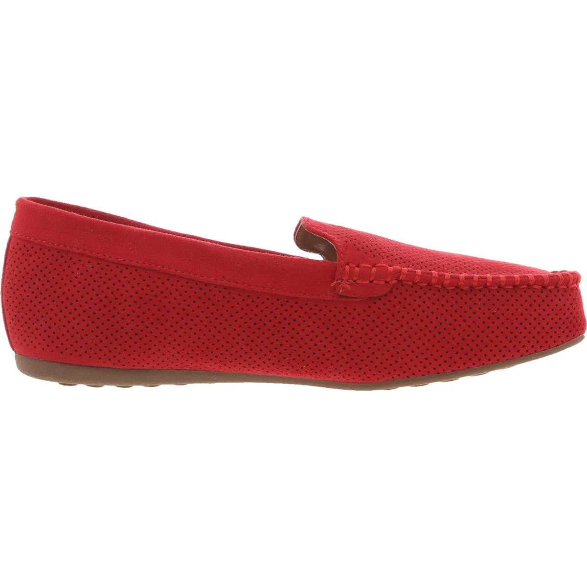 Womens Solid Faux Suede Loafers
