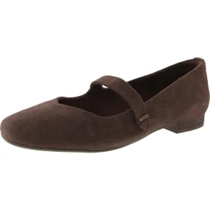 Womens Solid Leather Ballet Flats