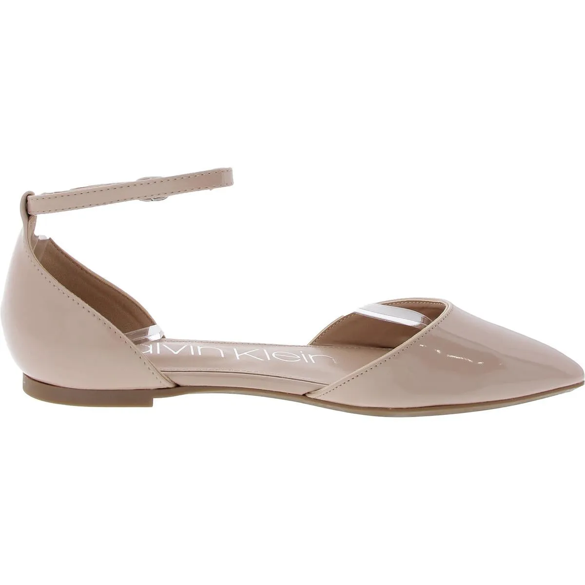 Womens Solid Man Made Ankle Strap