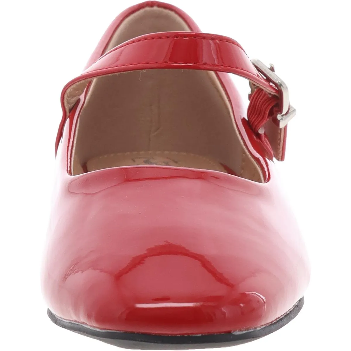 Womens Solid Man Made Ballet Flats
