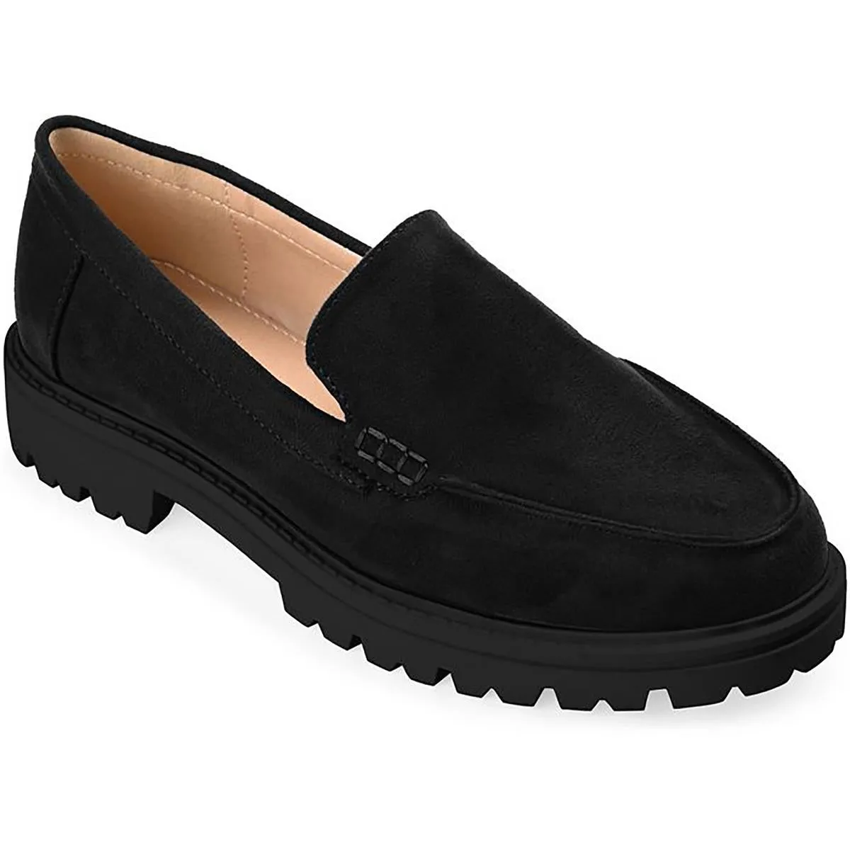 Womens Solid Manmade Loafers