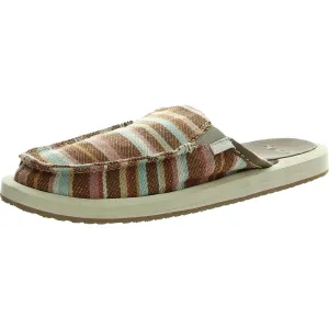 Womens Striped Mules