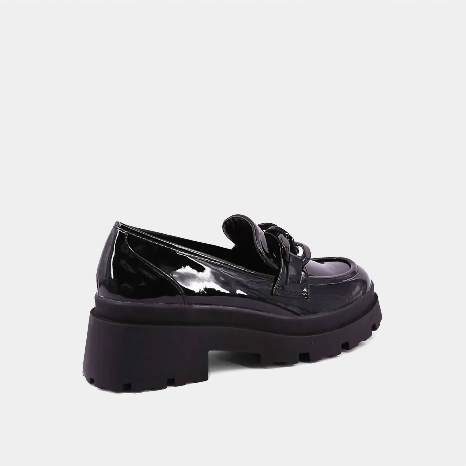 Women's Talitha Patent Leather Platform Loafer In Black
