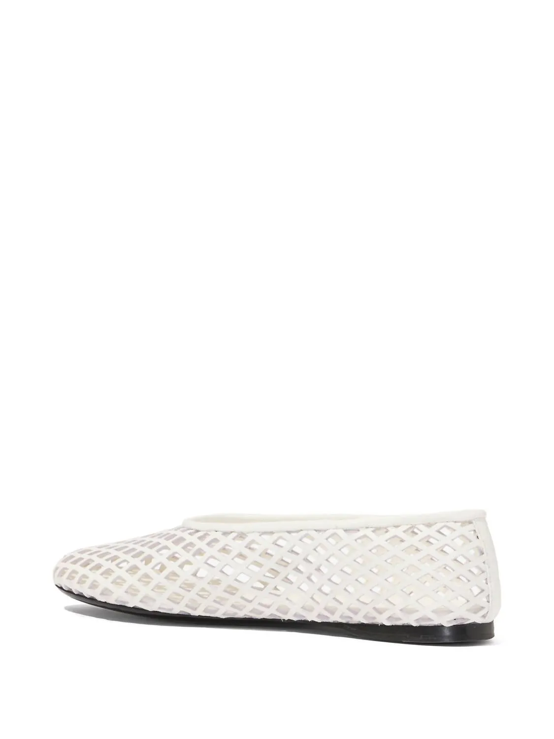 Women's Tee Perforated Ballerina Shoes In White