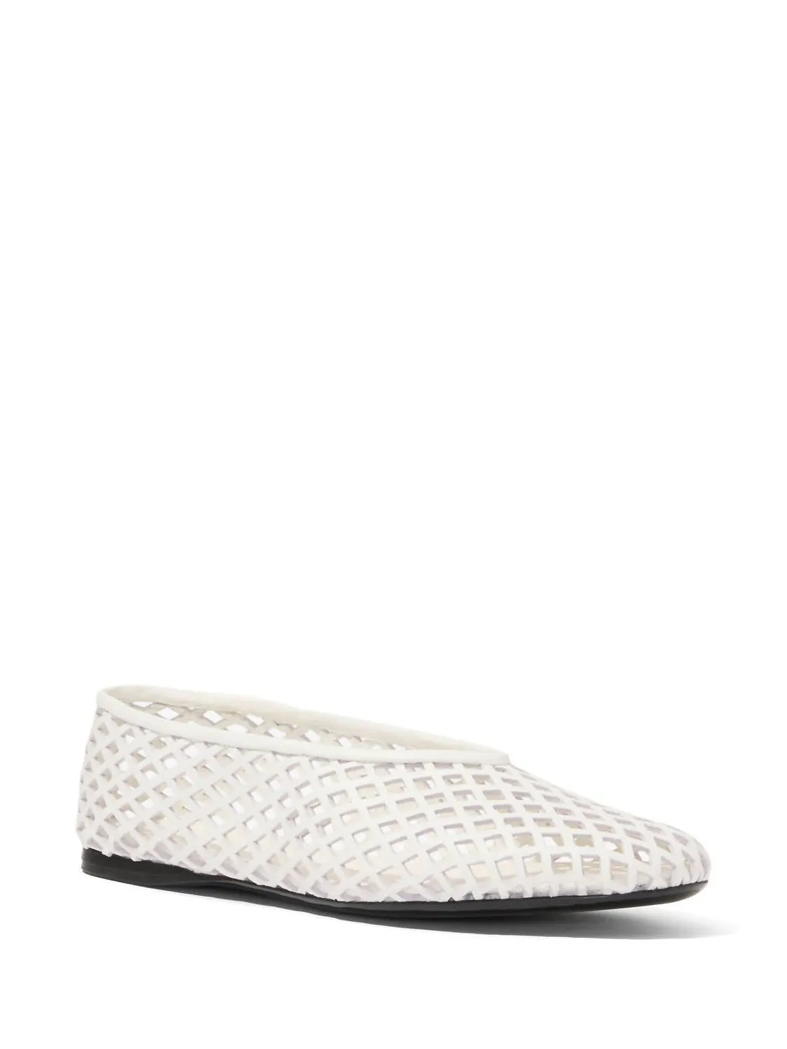 Women's Tee Perforated Ballerina Shoes In White