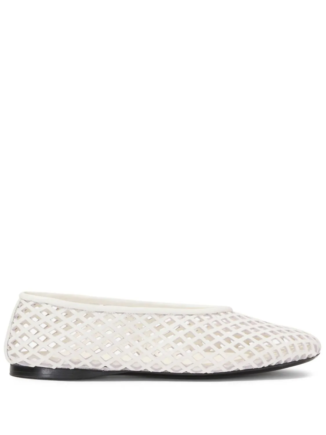 Women's Tee Perforated Ballerina Shoes In White