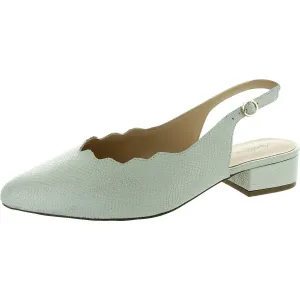 Womens Textured Slingbacks
