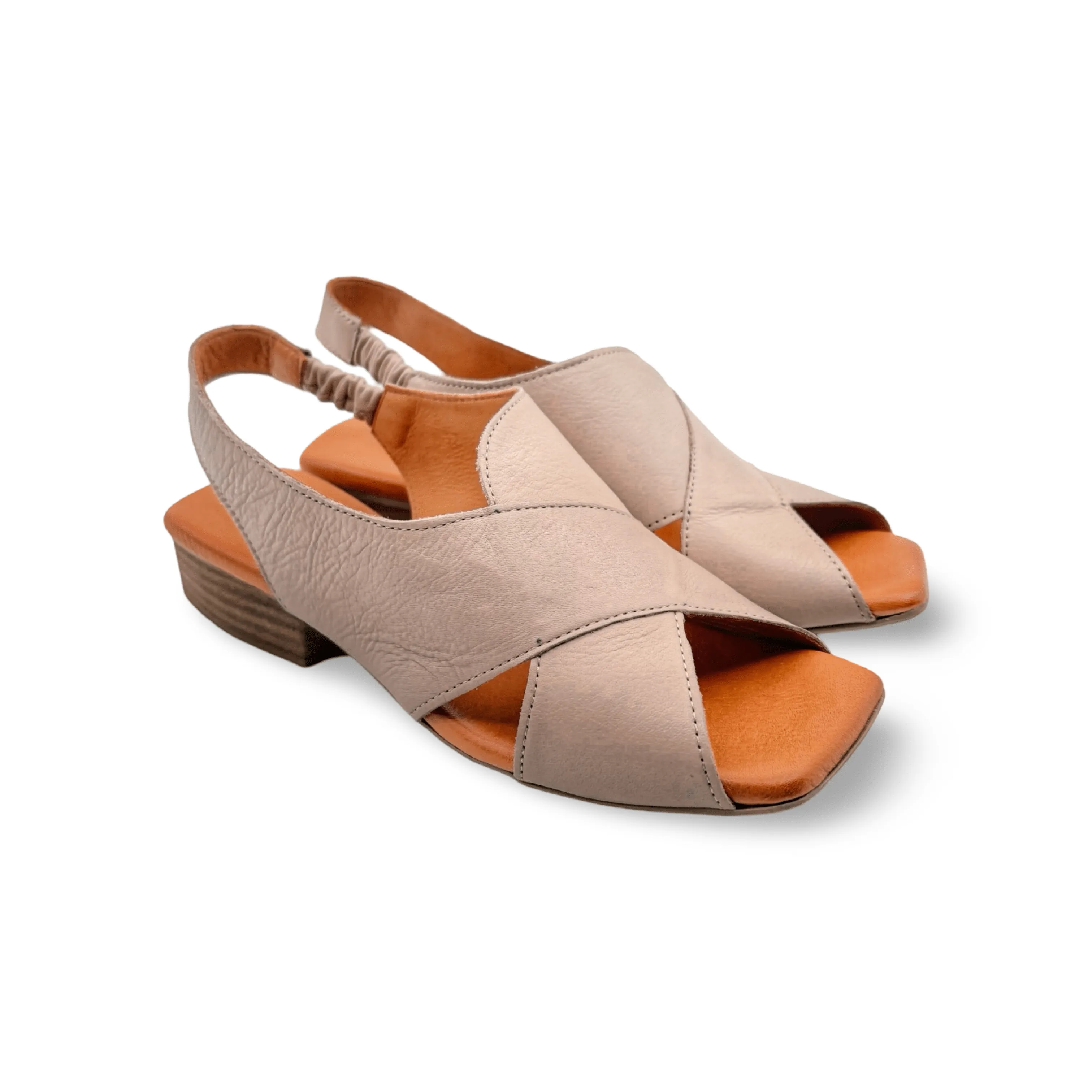 Xena Silver Grey Leather Sandal