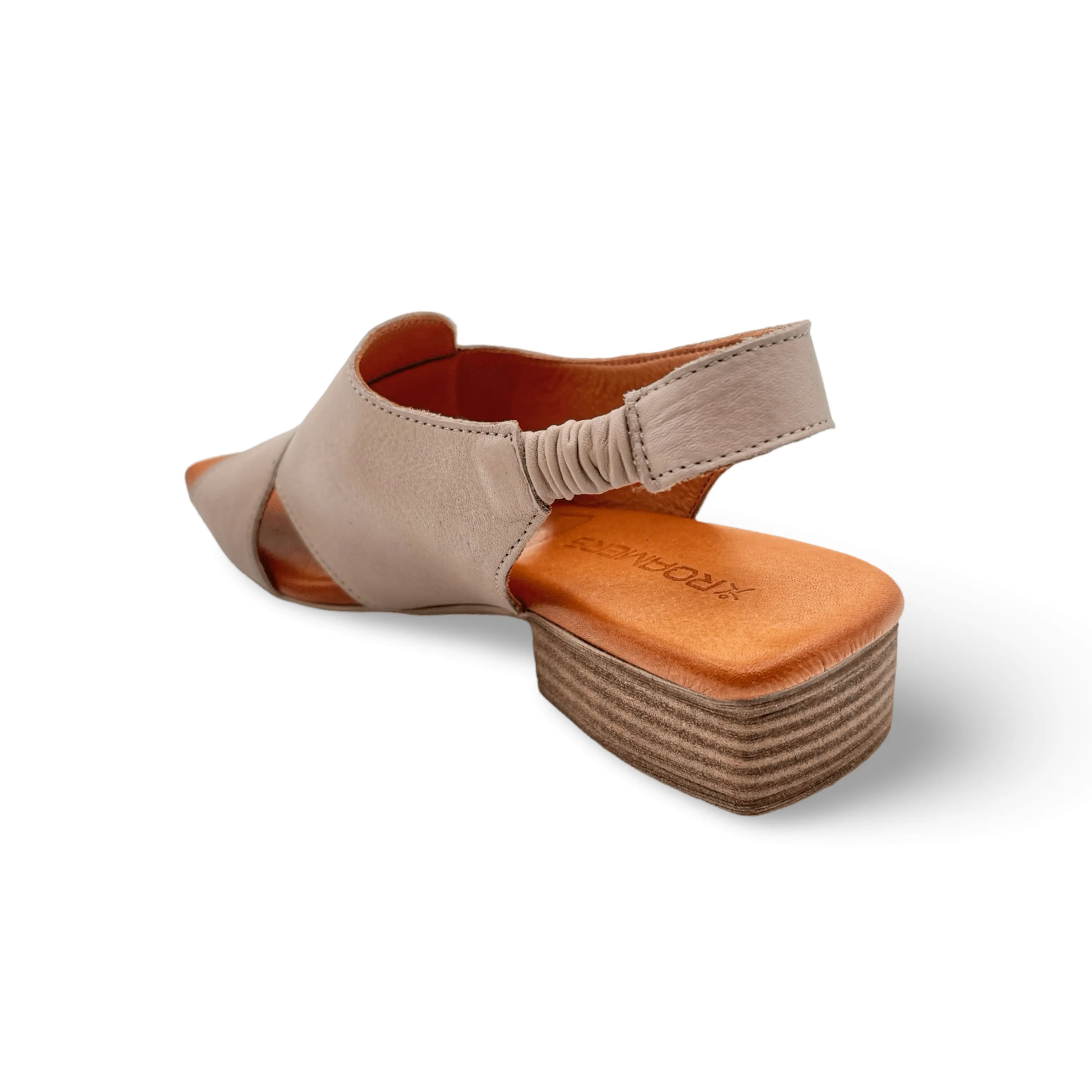 Xena Silver Grey Leather Sandal