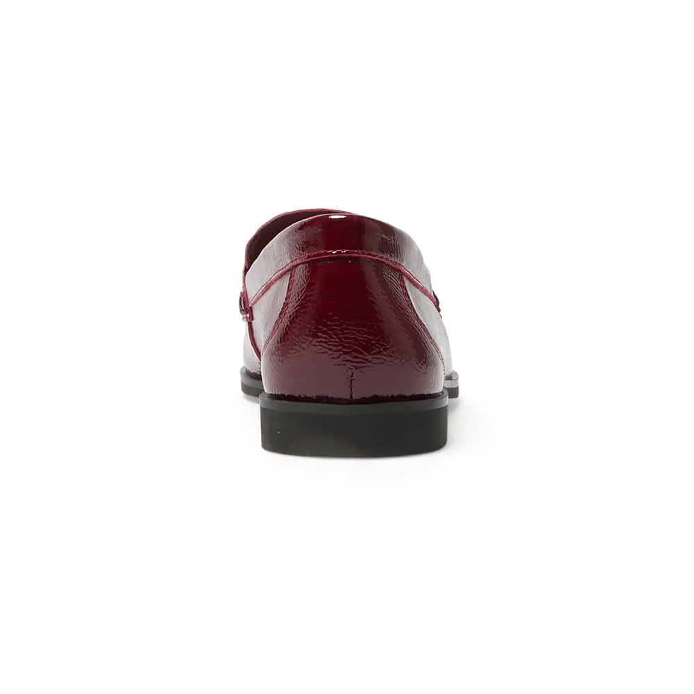 Zanna Loafer in Wine Crinkle Patent Patent