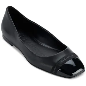 Zayne Womens Padded Insole Leather Ballet Flats