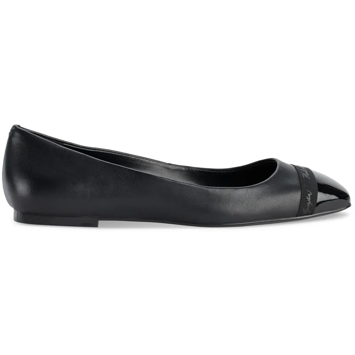 Zayne Womens Padded Insole Leather Ballet Flats