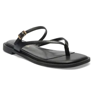 Zen Thongs in Black Smooth