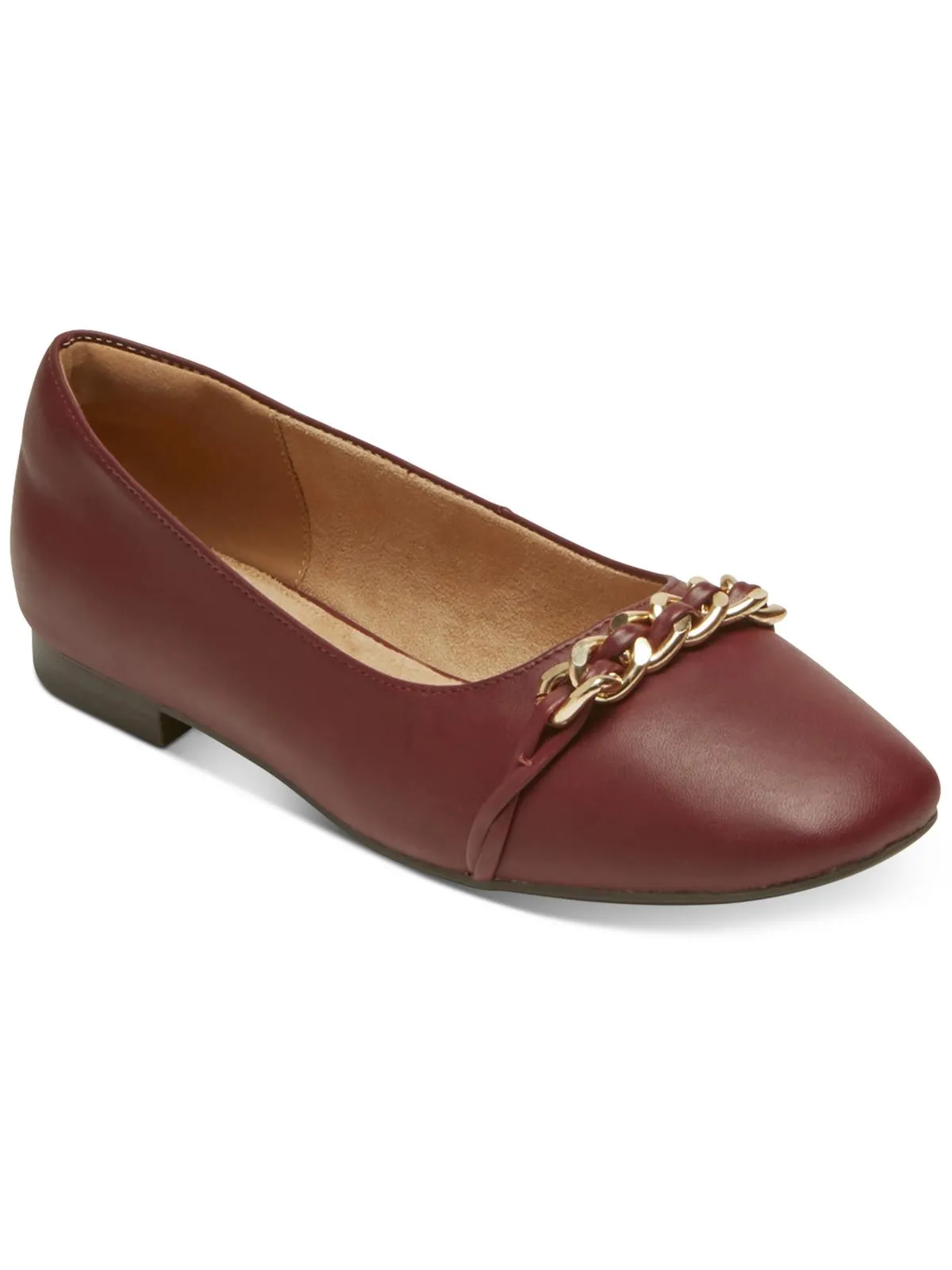Zoie Chain Ballet Womens Faux Leather Dressy Moccasins